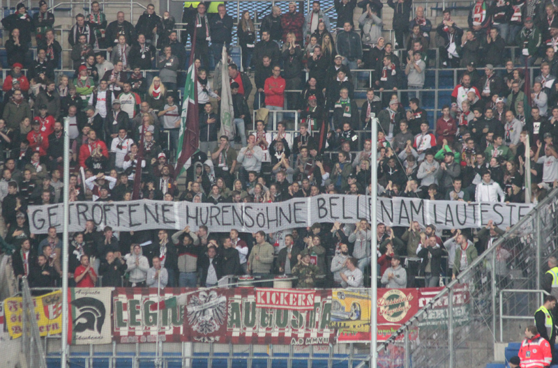 Üble Beleidigungen einiger Augsburger Fans gegenüber TSG-Mäzen Dietmar Hopp