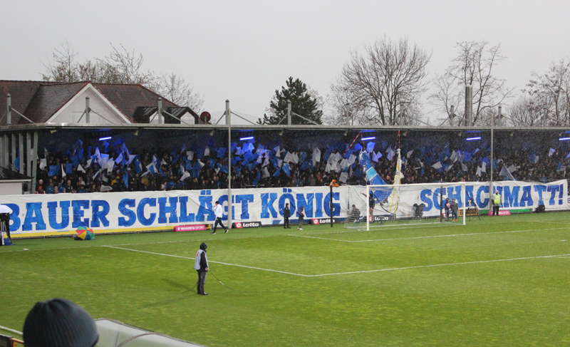 Eindrucksvolle, originelle Choreographie der TSG-Fans vor dem Anpfiff