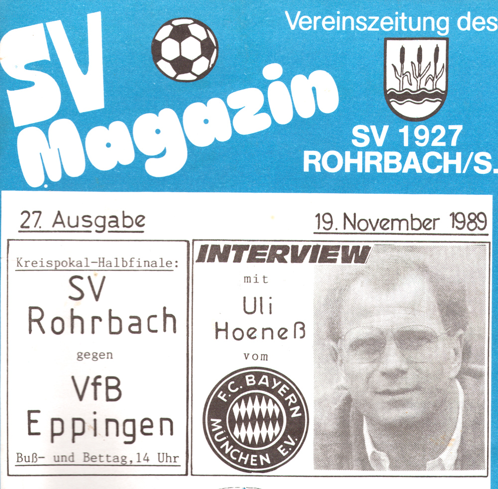 SV-Magazin-Titelseite aus dem Jahr 1989