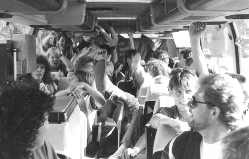 Begeisterung im Bus auf der Rückfahrt von Eppingen nach dem letzten Saisonspiel