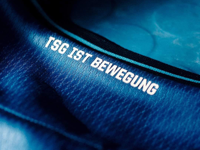 Aufschrift auf dem neuen TSG-Trikot