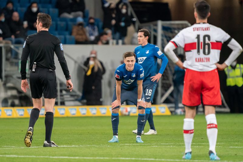 Hoffenheims Baumgartner (Mitte) fand deutliche Worte für die 3:0-Niederlage in Berlin