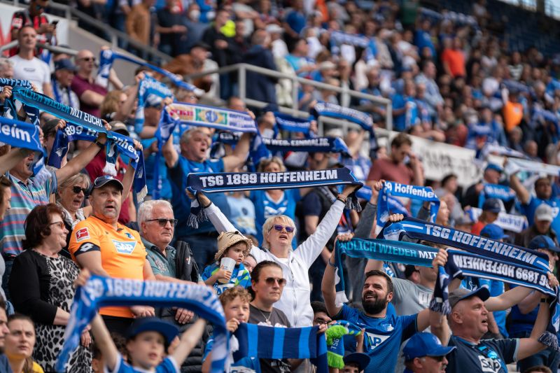 Begeisterung bei den TSG-Fans in der Sinsheimer Arena