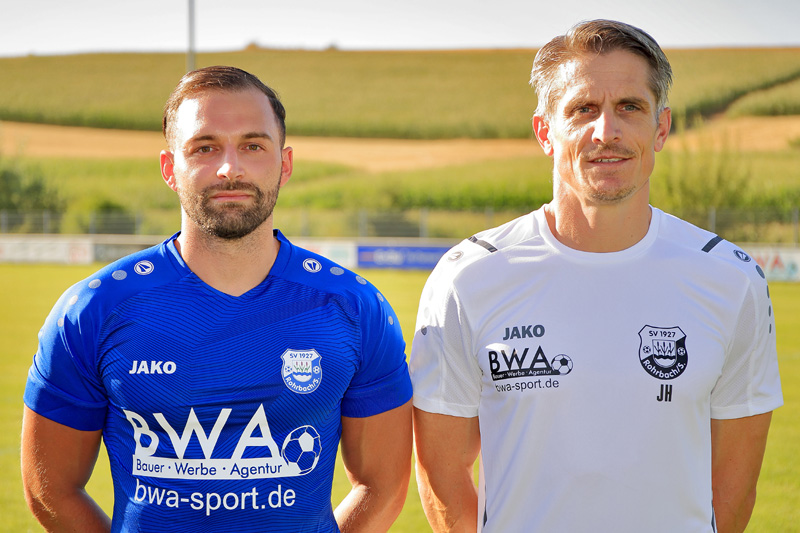 Das Trainergespann des SV Rohrbach/S.: Trainer Joachim Heger (re.) und Co-Trainer Christian Heinlein