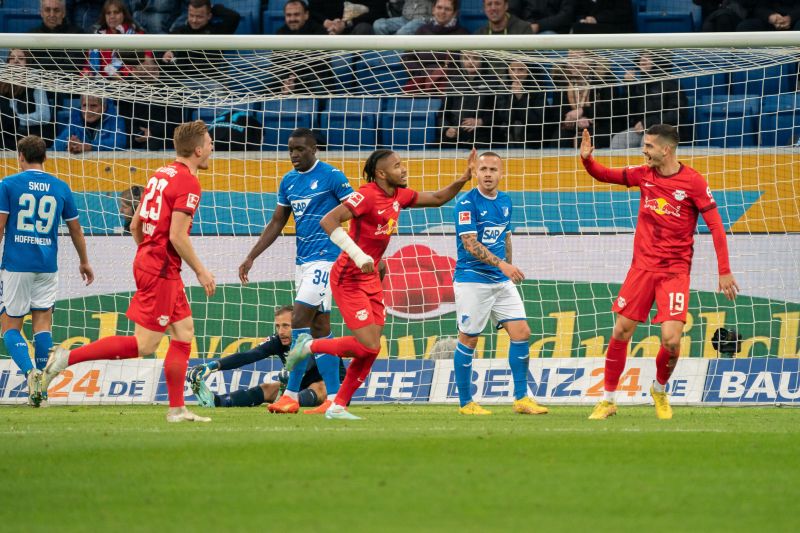 Nkunku feierte seinen zweiten Treffer zur 2:1-Führung für Leipzig