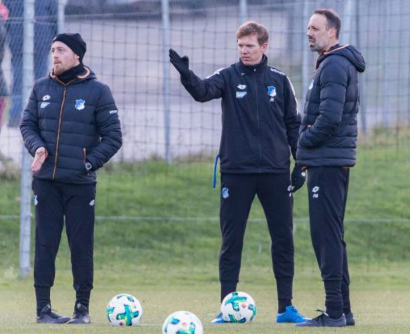 TSG-Trainerteam: v.l.: Kaltenbach, Nagelsmann und Matarazzo